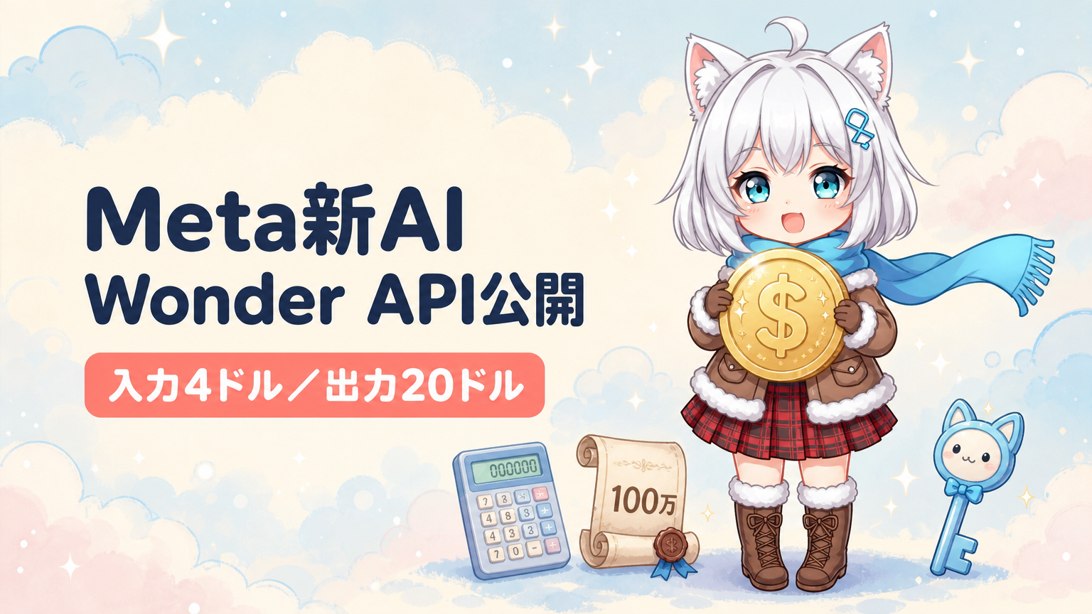 Meta「Muse Wonder」API公開|入力4ドル・100万トークン対応