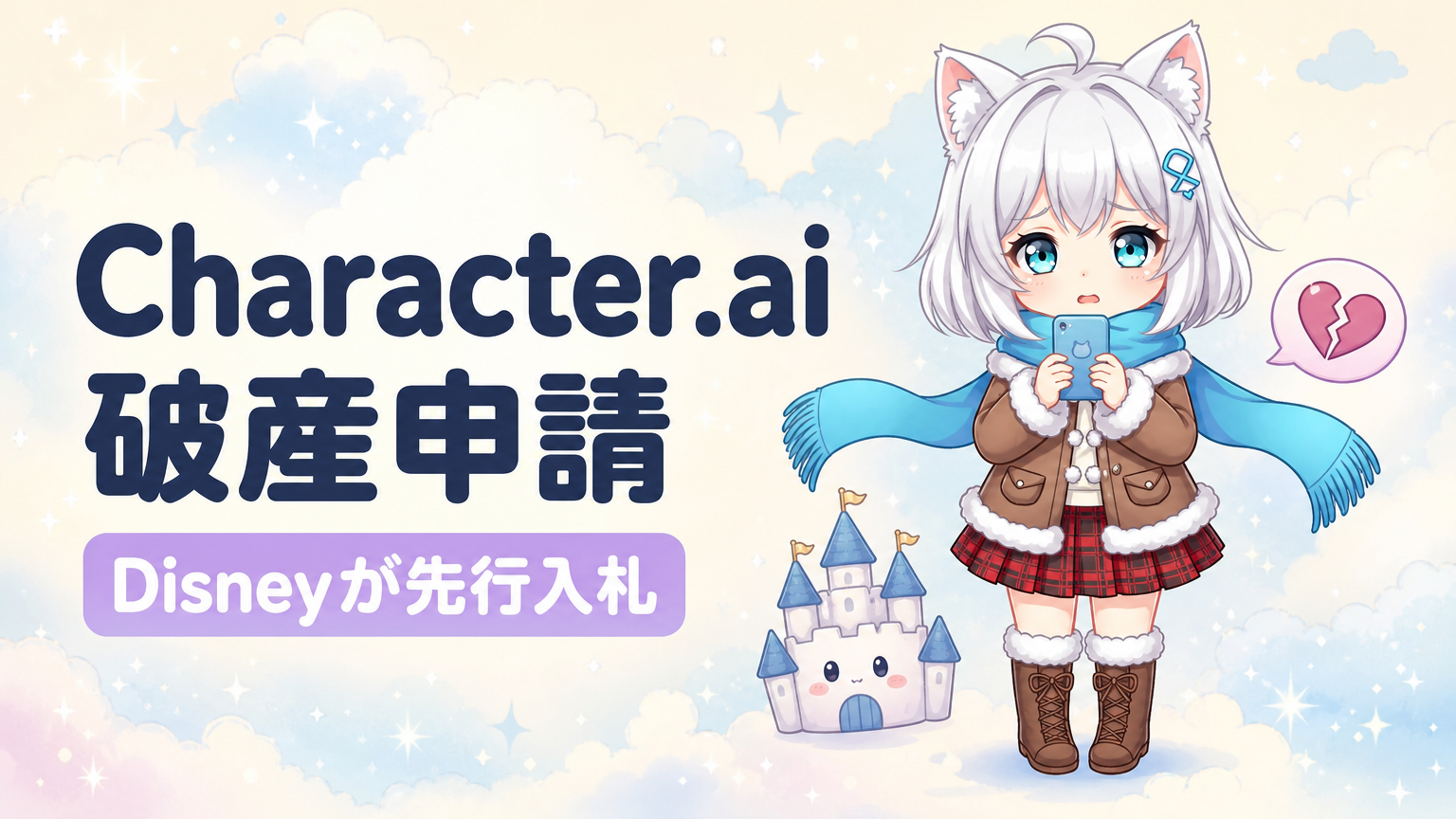 Character.ai破産申請|Disneyが2000万ドルで先行入札
