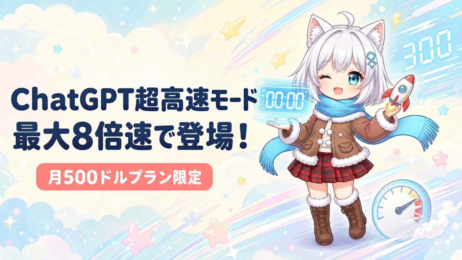 ChatGPTが超高速化|Ultrafastモードで8倍速、月78,000円のPro 500限定