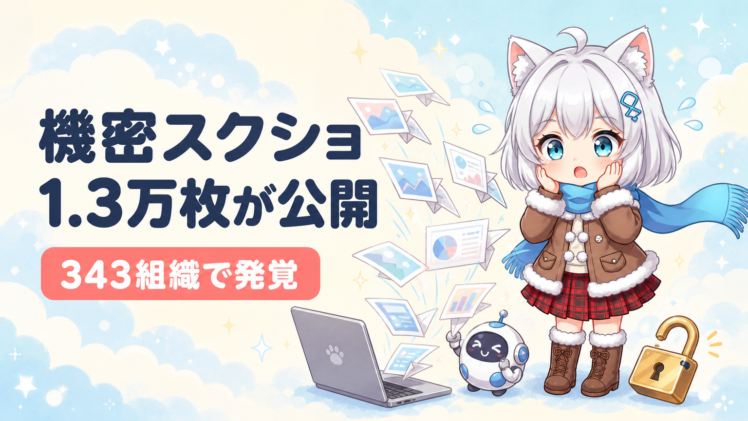 AIが機密スクショ1.3万枚を公開|343組織で発覚