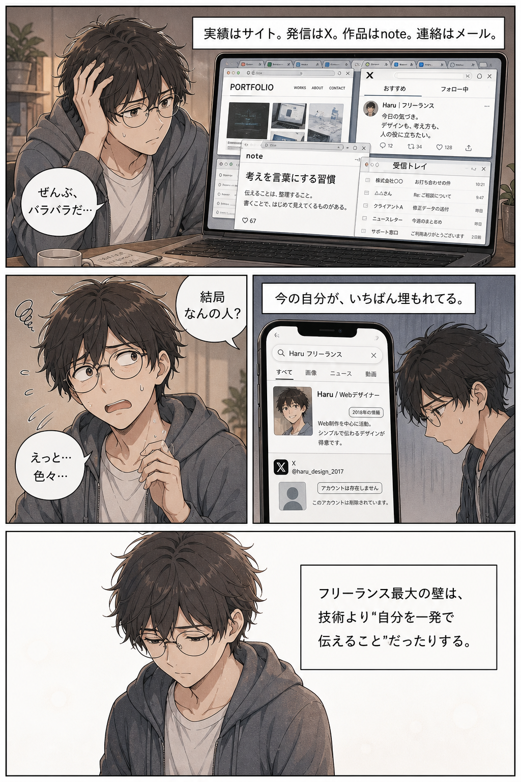 発信がバラバラ