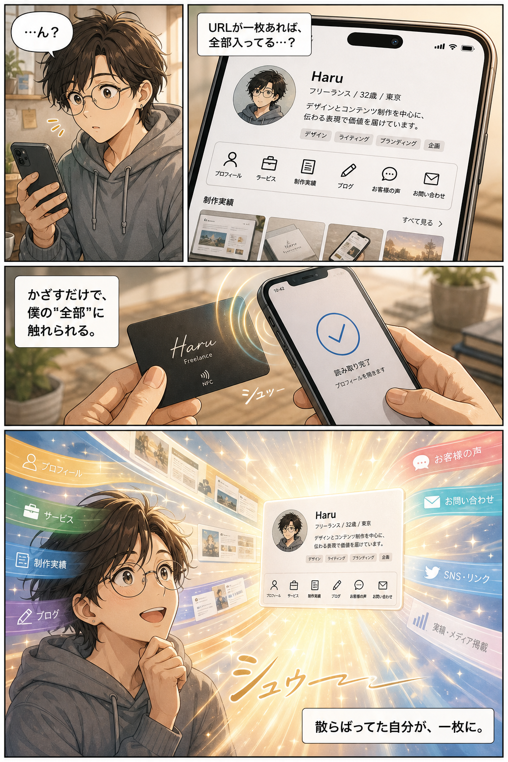 MiraiPageで一枚に